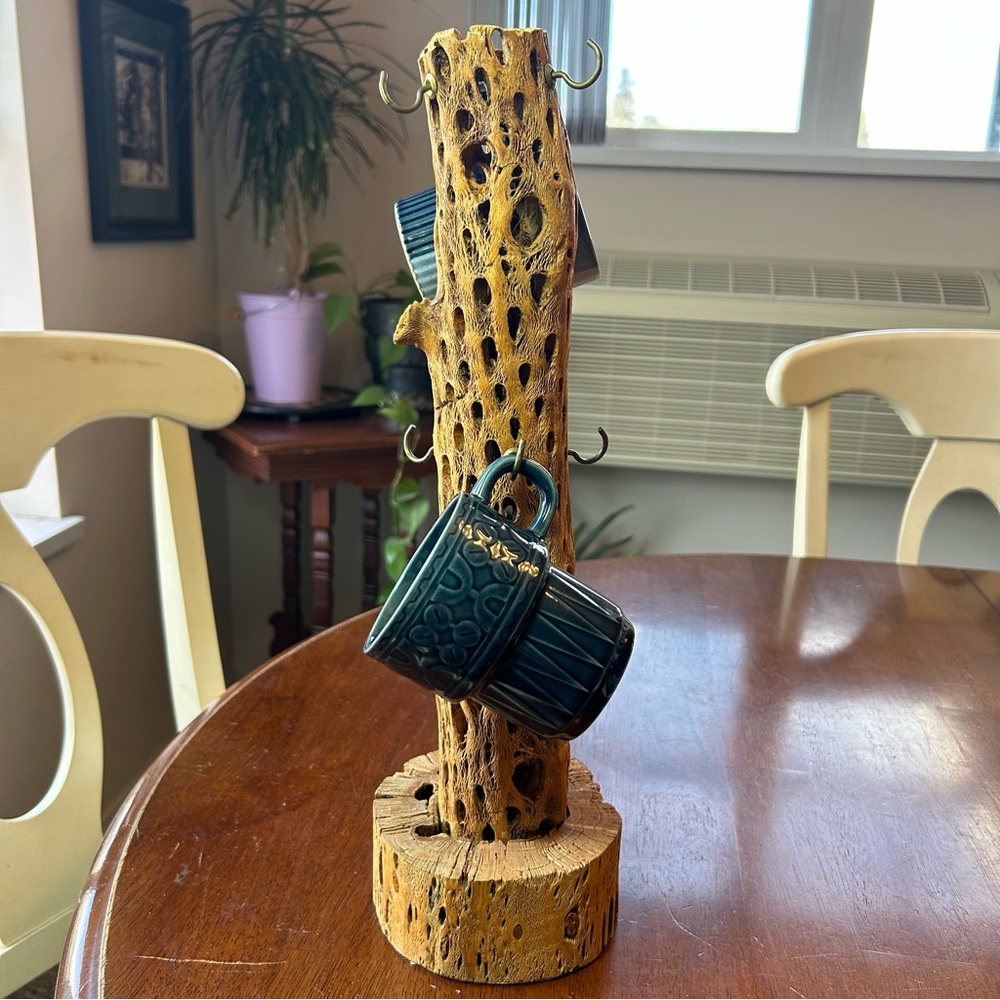 Cholla Wood Decorative Holder 6 Hooks EUC - Picture 3 of 6